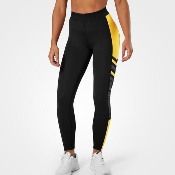 Better Bodies XS Chrystie High Black and Yellow Tights - Picture 6 of 7